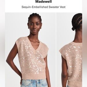 NWOT Madewell Sequin Sweater Vest